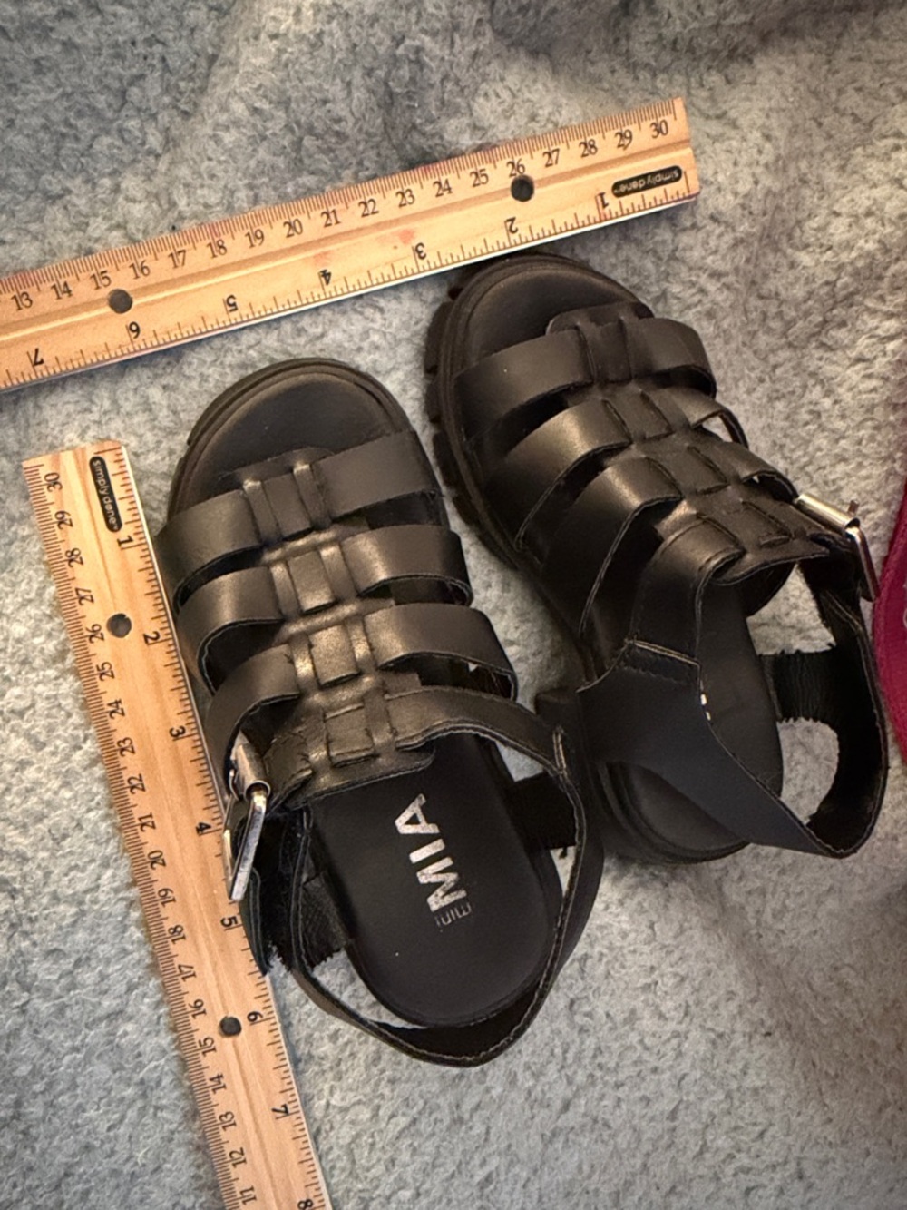 MIA Kids Black Buckle Sandals - Picture 5 of 5